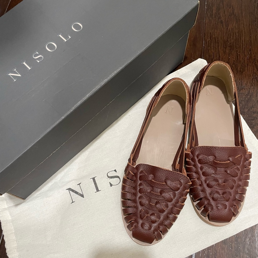 NWOT Nisolo Brown Haurache Sandals Size 6